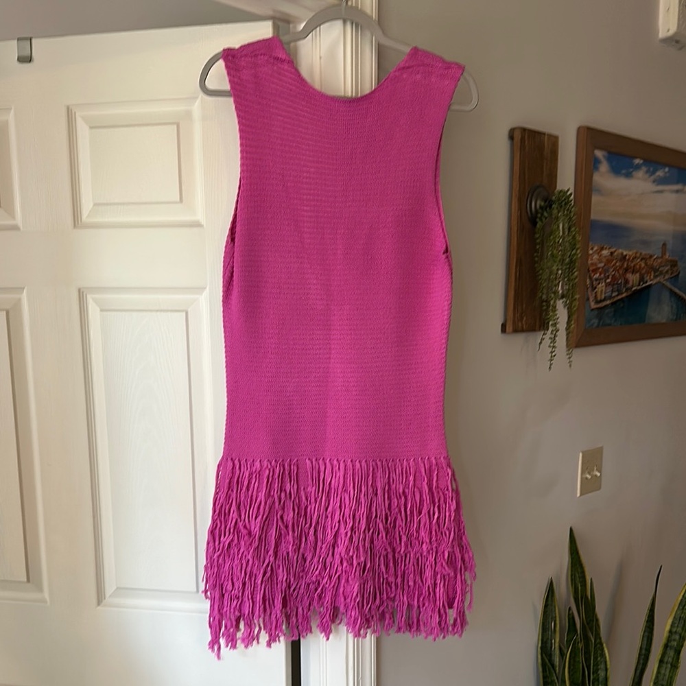 NWOT Tassel hem knit mini dress